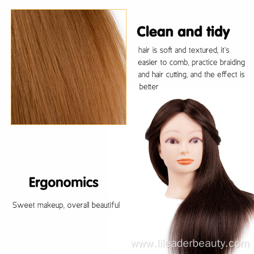 Cosmetology Doll Head Real Human Hair Training Head